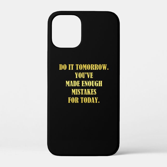 Funny Daily Mistakes Joke Case-Mate iPhone Case (Back)