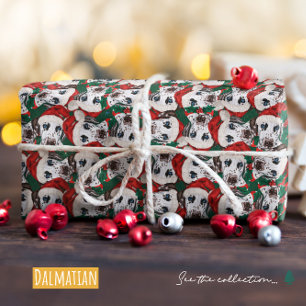 Funny Dalmatian Christmas Pattern Wrapping Paper