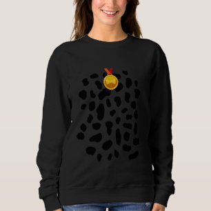 Funny Dalmatian Dog Costume With Bone Medal Sweatshirt