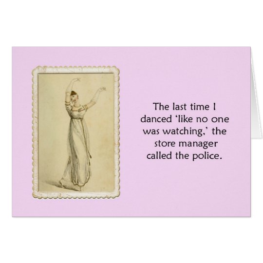 Funny Dance Blank Inside Ackerman Card