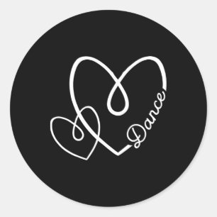 Funny Dance Heart Love Dancing Lover Valentine's D Classic Round Sticker