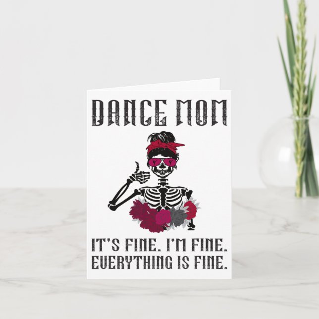 Funny Dance Mum Dancing Mother Of A Dancer Mama  Card (Front)