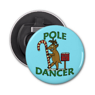 Funny Dancer Christmas Reindeer Pun Bottle Opener