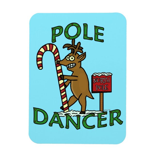 Funny Dancer Christmas Reindeer Pun Magnet (Vertical)