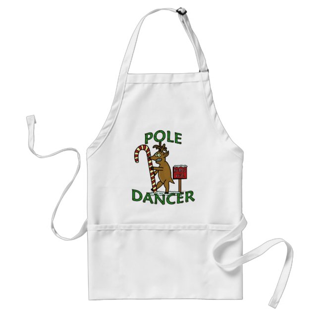 Funny Dancer Christmas Reindeer Pun Standard Apron (Front)
