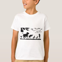 Funny Dancing Animals Cow Chicken Goat Silhouette