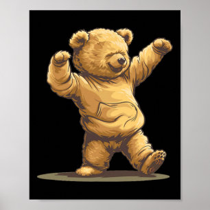 Funny Dancing Bear Costume For Boys And Girls Poster