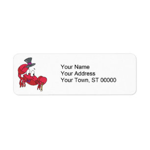 funny dancing crab return address label