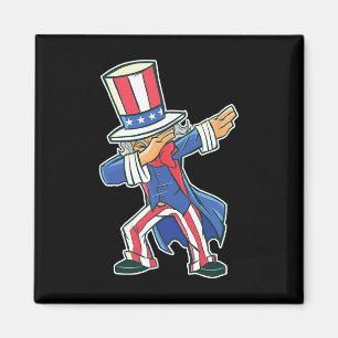 Funny Dancing Dabbing Uncle Sam 4th Of July Boys G Magnet