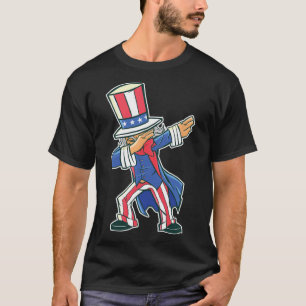 Funny Dancing Dabbing Uncle Sam 4th Of July Boys G T-Shirt