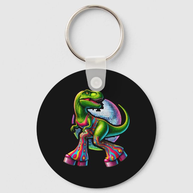 Funny Dancing Dinosaur  Key Ring (Front)