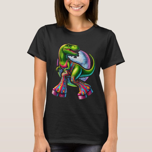 Funny Dancing Dinosaur  T-Shirt (Front)