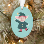 Funny Dancing Elf Photo Holiday Ornament<br><div class="desc">Place your favourite photo inside this fun,  elf Christmas ornament for a festive and humourous way to decoration your tree. It's funny and cute and will bring jolly laughs during your gift exchange. The perfect gag gift for family and friends.</div>