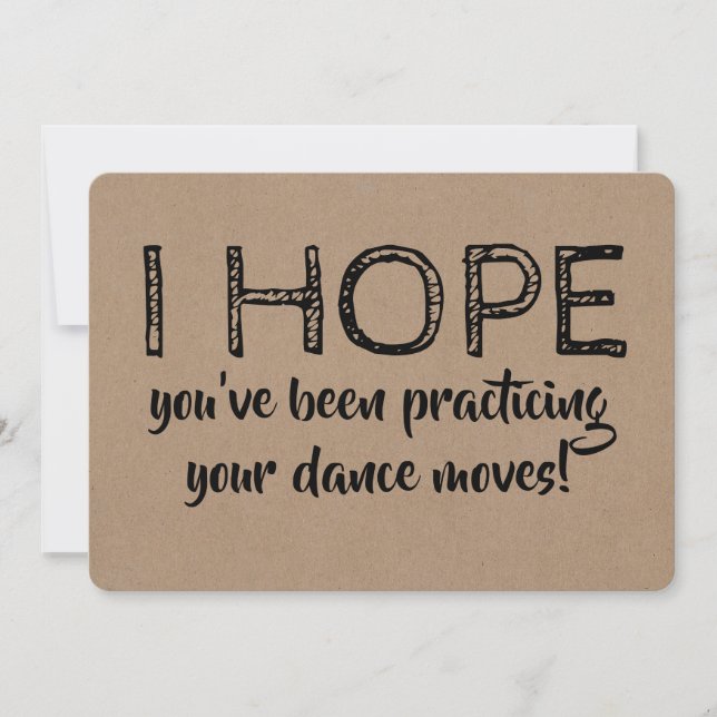 Funny Dancing Groomsman or Best Man Proposal Invitation (Front)