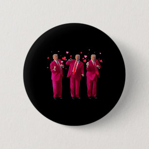 Funny Dancing Heart Kiss Valentine 6 Cm Round Badge