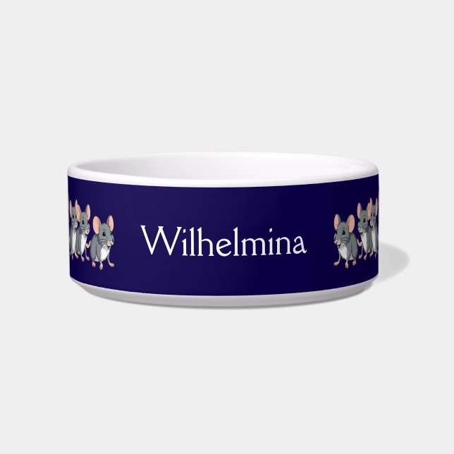 Funny Dancing Mice Personalised Cat Food Bowl (Front)