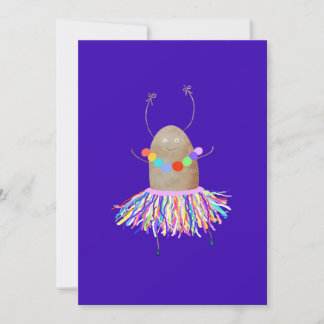 Funny dancing potato invitation
