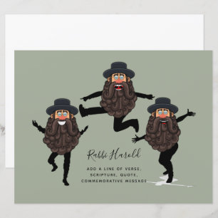 FUNNY Dancing RABBI Personalised with Text