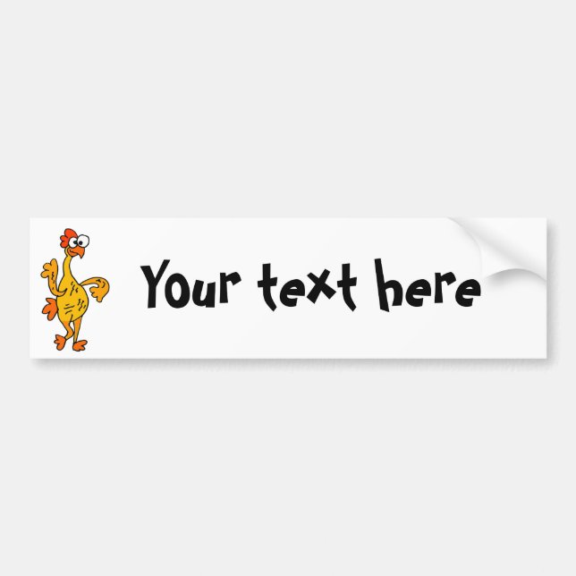 Funny Dancing Rubber Chicken Bumper Sticker (Front)