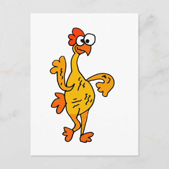 Funny Dancing Rubber Chicken Postcard (Front)