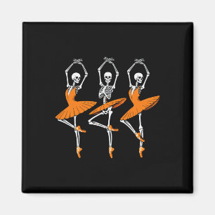 Funny Dancing Skeleton Ballerina Women's Girl's Magnet