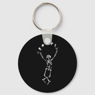 Funny Dancing Skeleton Dental Hygienist Tooth Dent Key Ring