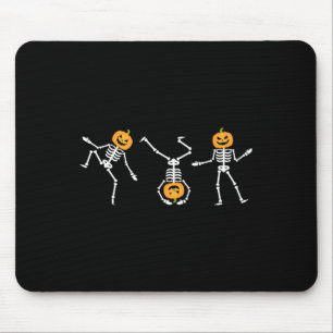 Funny Dancing Skeleton Halloween Pumpkin Skeletons Mouse Pad