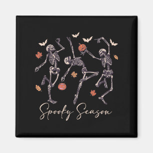Funny Dancing Skeleton Halloween Pumpkin Soky Seas Magnet