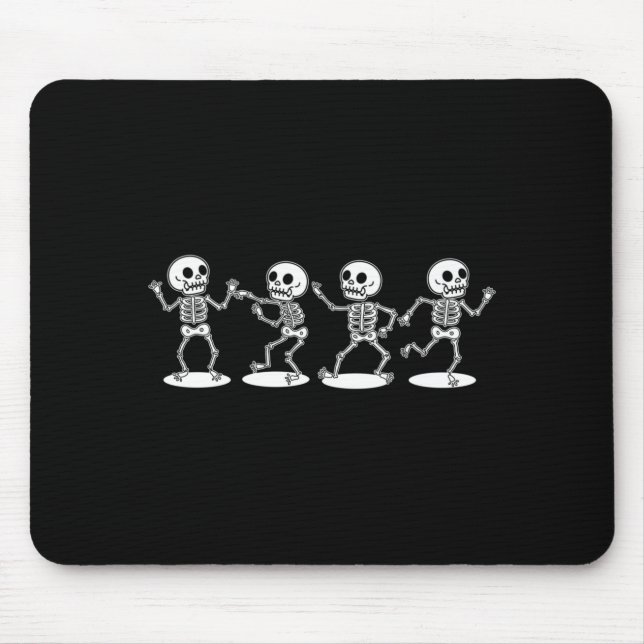 Funny Dancing Skeleton Kids Retro Costume Mouse Pad (Front)