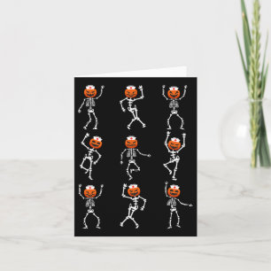 Funny Dancing Skeleton Nurse Halloween Healthcare Card