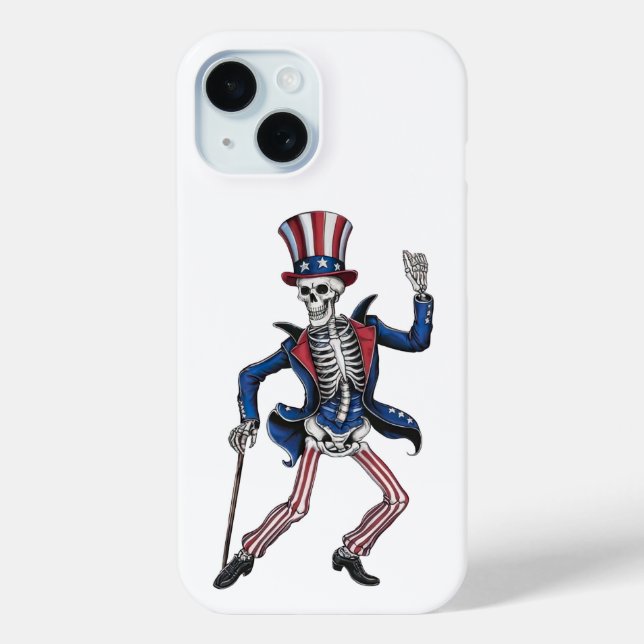 Funny Dancing Skeleton Phone Case (Back)