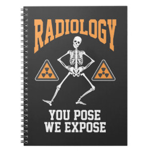 Funny Dancing Skeleton Xray Radiology Humour Notebook
