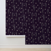 Funny Dancing Skeletons Dark Purple