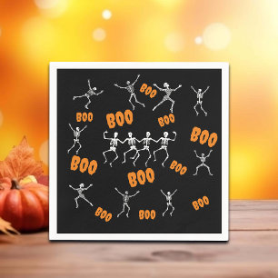 Funny Dancing Skeletons Halloween Napkin