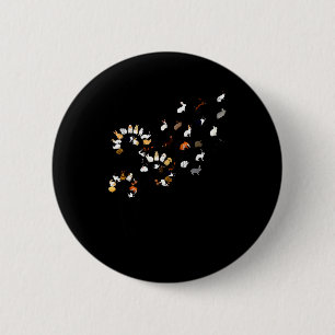 Funny Dandelion Bunny Flower 6 Cm Round Badge