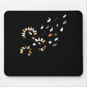 Funny Dandelion Bunny Flower  Mouse Pad