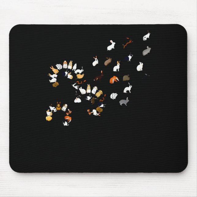 Funny Dandelion Bunny Flower  Mouse Pad (Front)