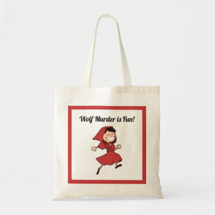Funny Dark Fairy Tale Little Red Riding Hood Tote Bag
