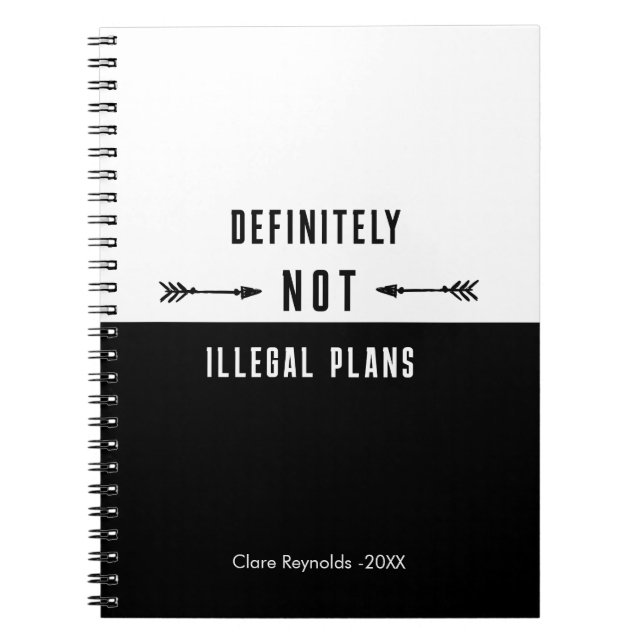 Funny Dark Humour Notebook, Sarcastic Journal,  Notebook (Front)