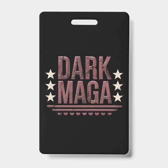 Funny DARK MAGA 2024 ID Badge (Front)