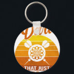 Funny Darting Dart Player That One Dart Design Dar Key Ring<br><div class="desc">A stylish keychain featuring a vintage classic car design. A perfect accessory for car lovers and collectors. Great for everyday use or as a small and thoughtful gift for classic car enthusiasts.</div>