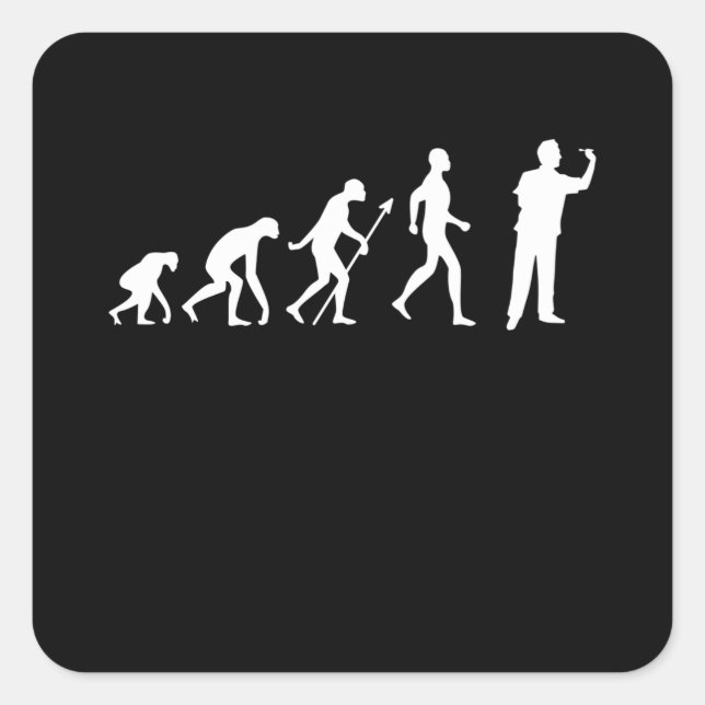 Funny Darts Gift Dartist Dart Throwing Square Sticker (Front)