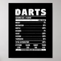 Funny darts nutrition facts darts player fan team