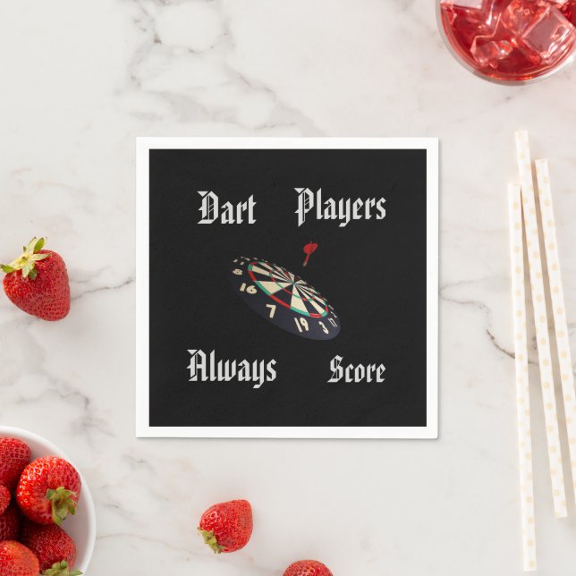 Funny Darts Players Scoring,  Napkin (Insitu)