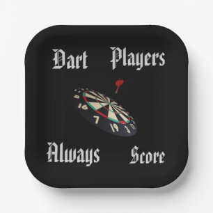 Funny Darts Players Scoring, Paper Plate