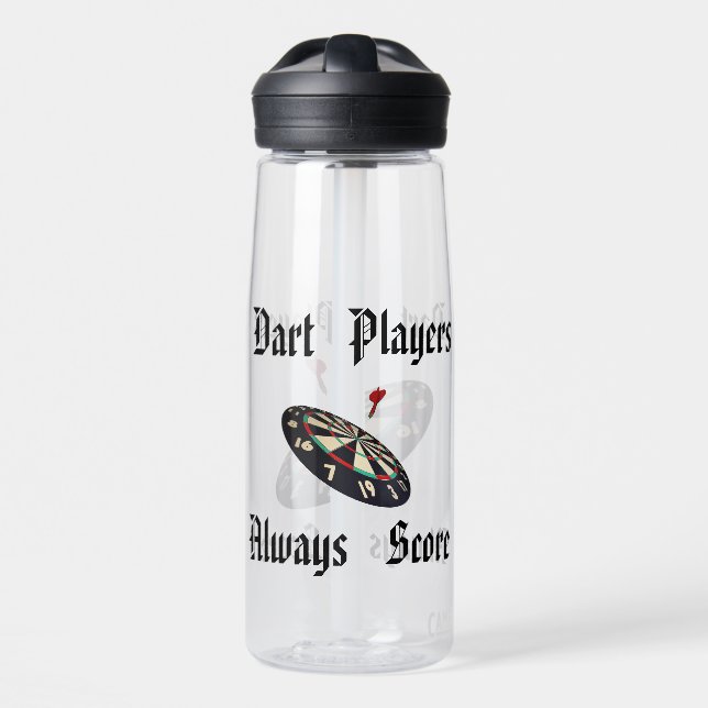 Funny Darts Players Scoring,  Water Bottle (Front)