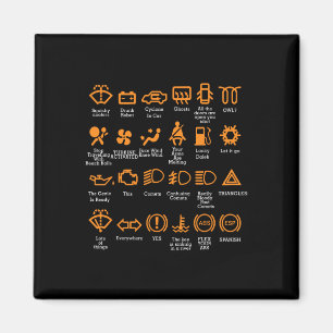 Funny Dashboard Icons Coffee Mug Car Guy Car Lover Magnet