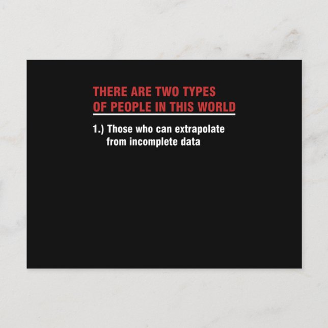 Funny Data Analyst Data Analysis Statistician Data Postcard (Front)
