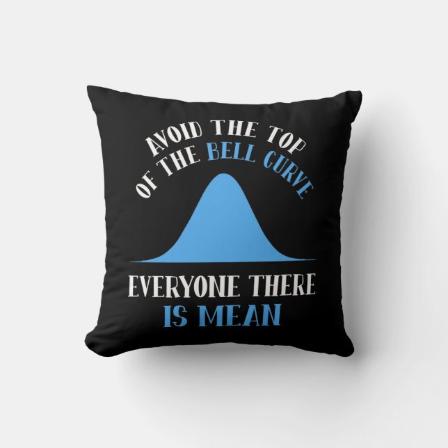 Funny Data Science Bell Curve Computer Programmer Cushion (Front)