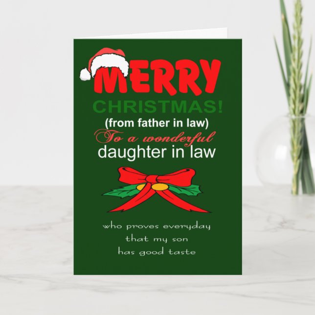 funny Daughter in law Merry Christmas Card (Front)
